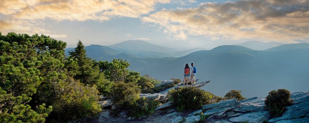 Hiking in the Mountains in the morning