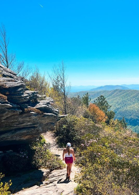 Hiking the mountain
